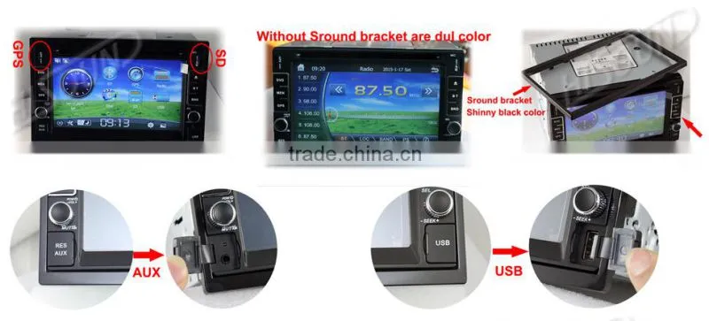 2 Din Touch Screen Universal Car DVD Player With GPS Navigation