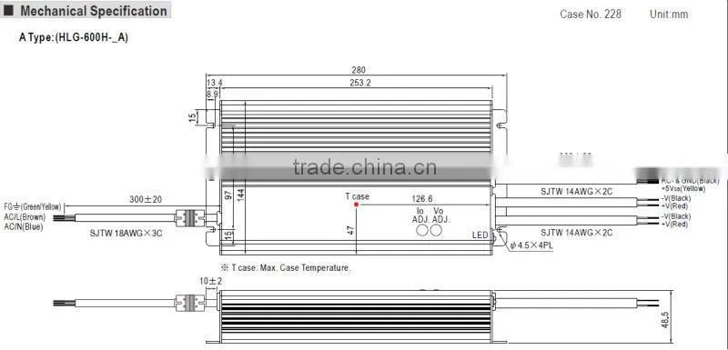 600W Single Output Switching Power Supply/36v power supply 600w/pwm led driver/220v to 36v led driver