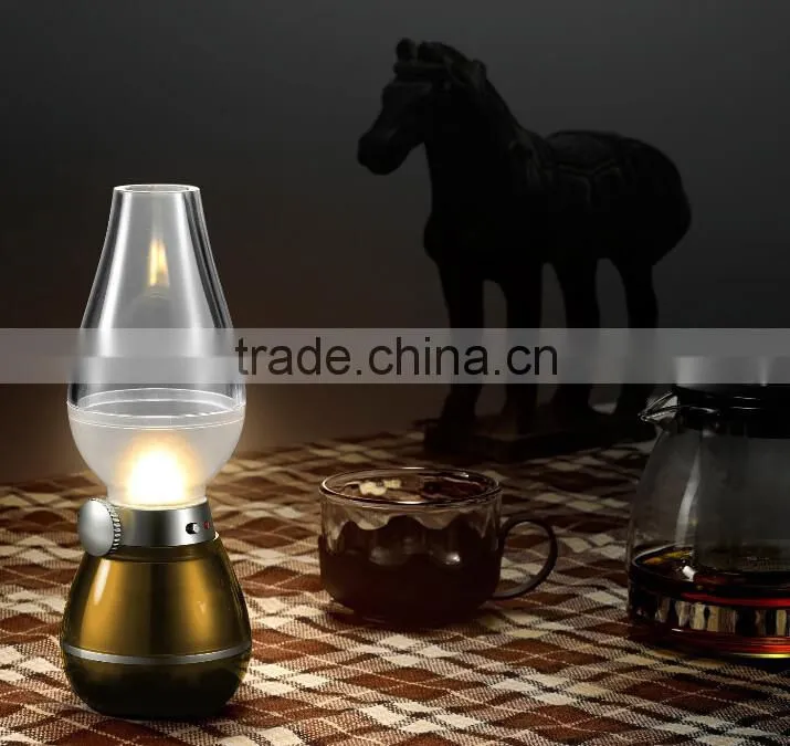 Colorful Wireless Blowing Control Kerosene Oil Desgin LED Lamp