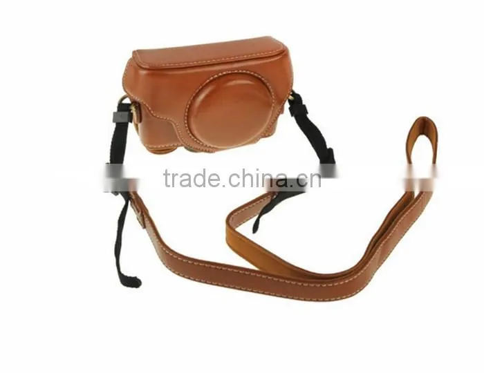 Alibaba competitive price newest leather Camera Bag in Dongguan