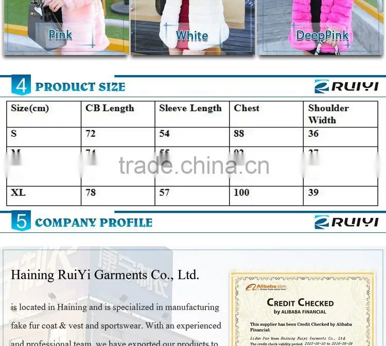 fashion women's clothing faux fur winter coat
