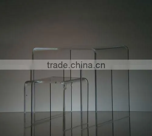 Mirrored Acrylic Product Display Stands set 3 risers Lg