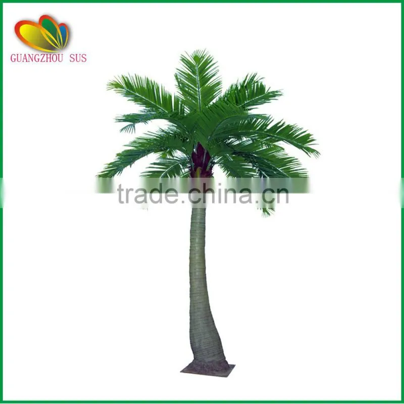 Guangzhou fiberglass artificial coconut tree for outdoor decorative