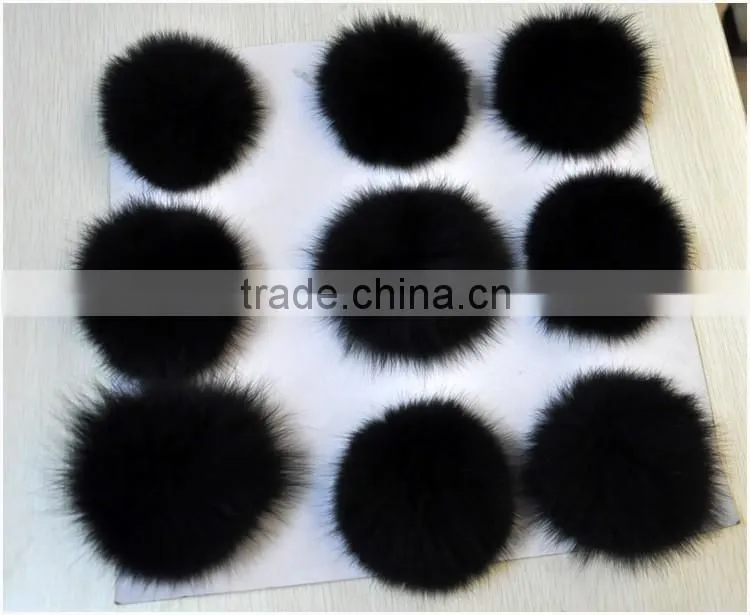 The Most Popular Silver Fox Fur Ball Key Chain / Fox Fur PomPoms