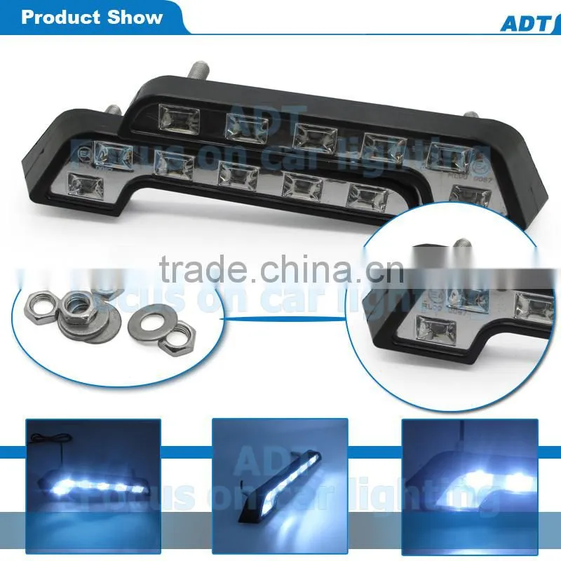 2 pcs Car 6 LED DRL Driving Daytime Running Day LED Light Head Lamp Super White