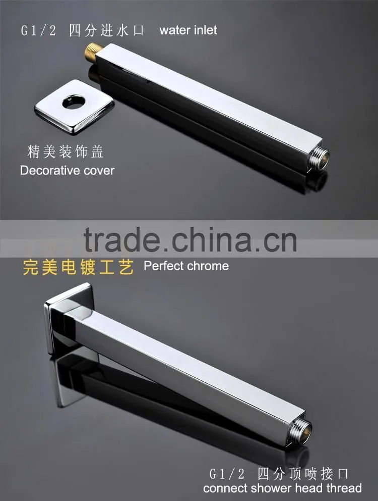 led shower 16 inches concealed ceiling shower rain,body shower massage shower set with water pressure led light