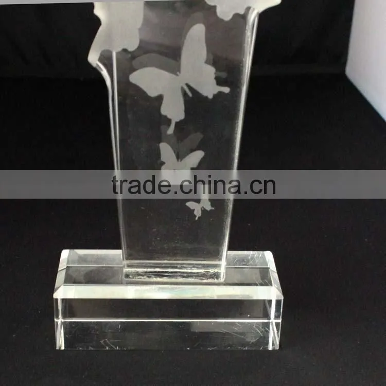 Hot selling crystal butterfly trophy for sale