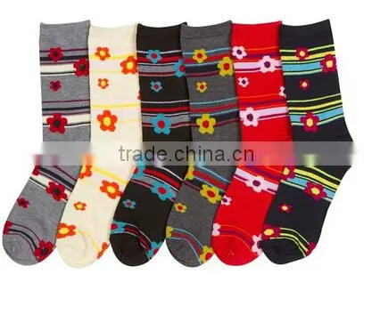 Custom Solid Striped Child Knitted Cotton Socks