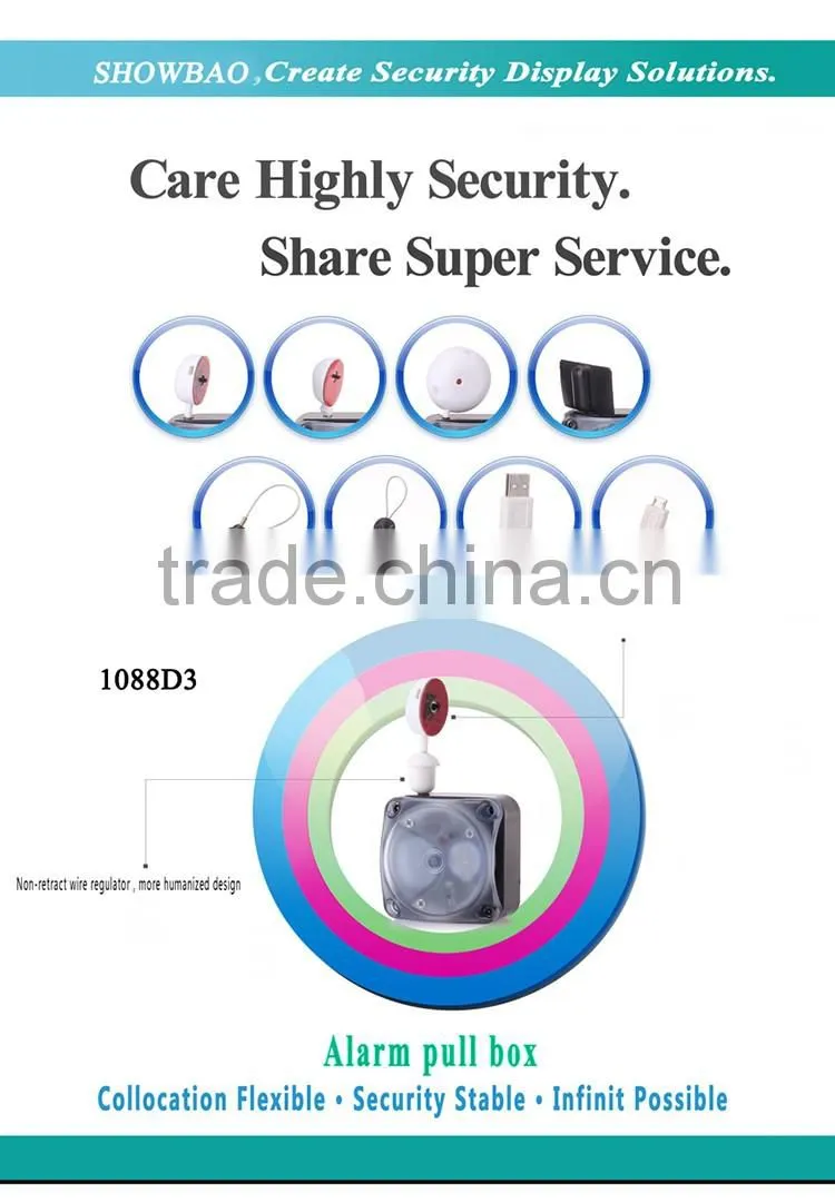 2016 bluetooth alarm anti theft lock mobile phone security alarm display holder DX1088D3