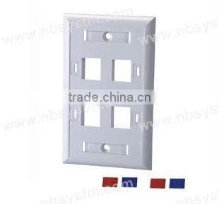 Face Plate 4 port, size:70x115mm