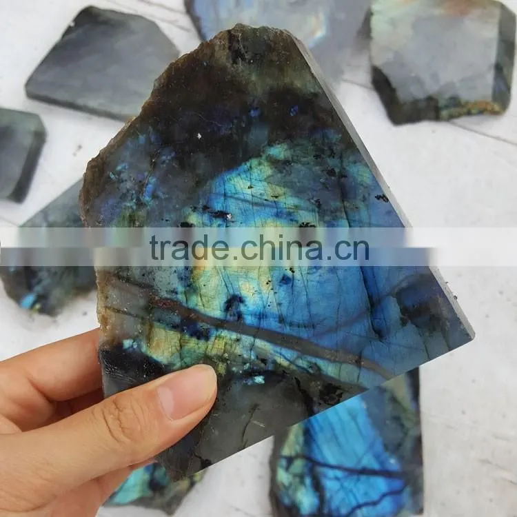 Blue Flashy Labradorite Stones Slice for Sale