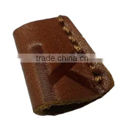 custom design fake leather jeans label