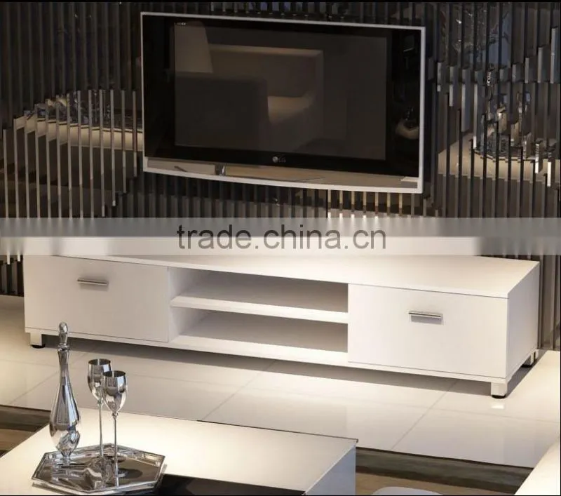 TV-2320 Black or White Gloss TV Stand With Drawers