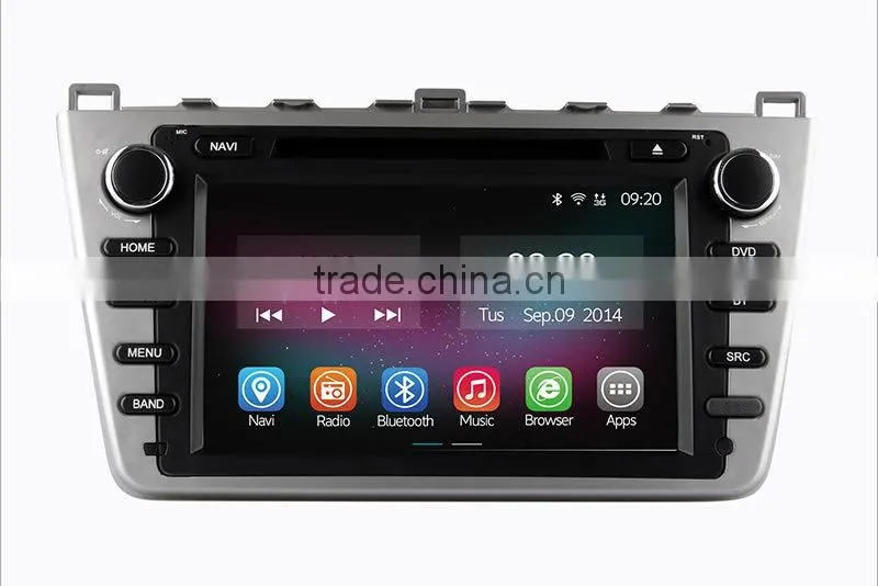 Ownice Android 4.4.2 Quad Core 1.6GHz For Mazda 6 dvd player gps navi +2GB DDR3 +16GB Flash HD 1024*600