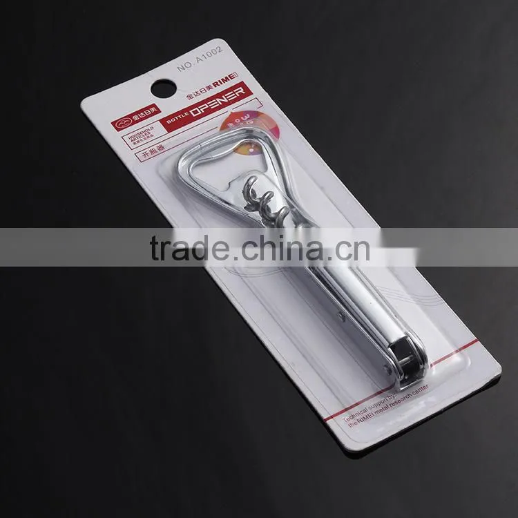 waiters friend stainless steel opener for beer and wine bottle