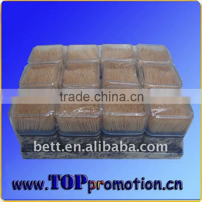 cheap plastic tube double point wooden and bamboo toothpick