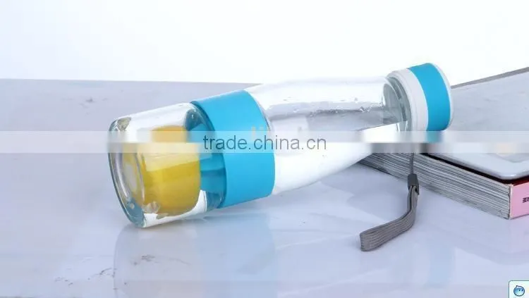 BPA free plastic lemon bottle fruit infusion water bottle health care innovative design plastic bottle