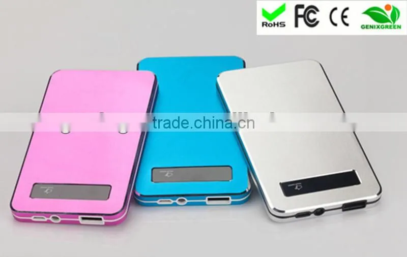 Good mirror face design and nice looking battery bank/portable polymer power bank for smart phones