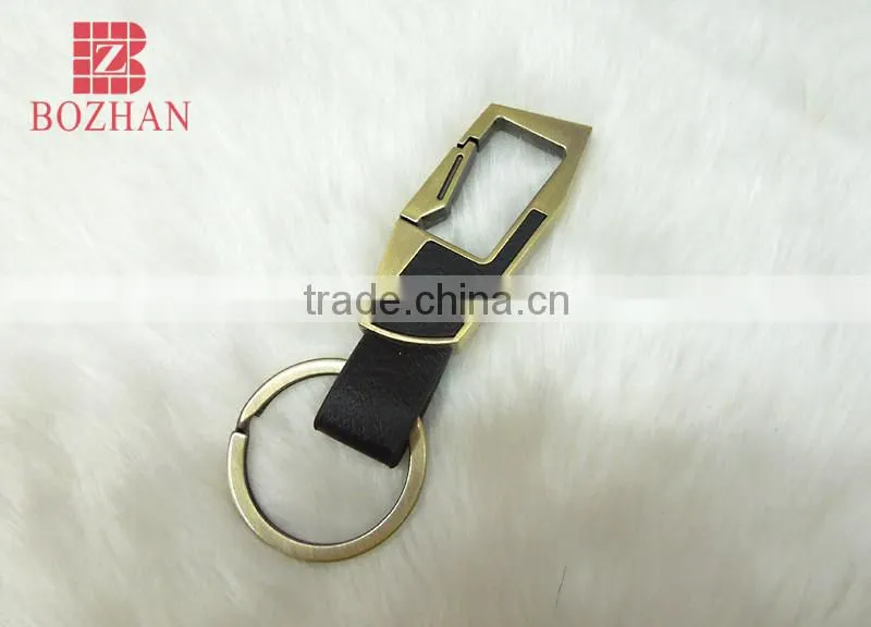 Leather carabiner key chain