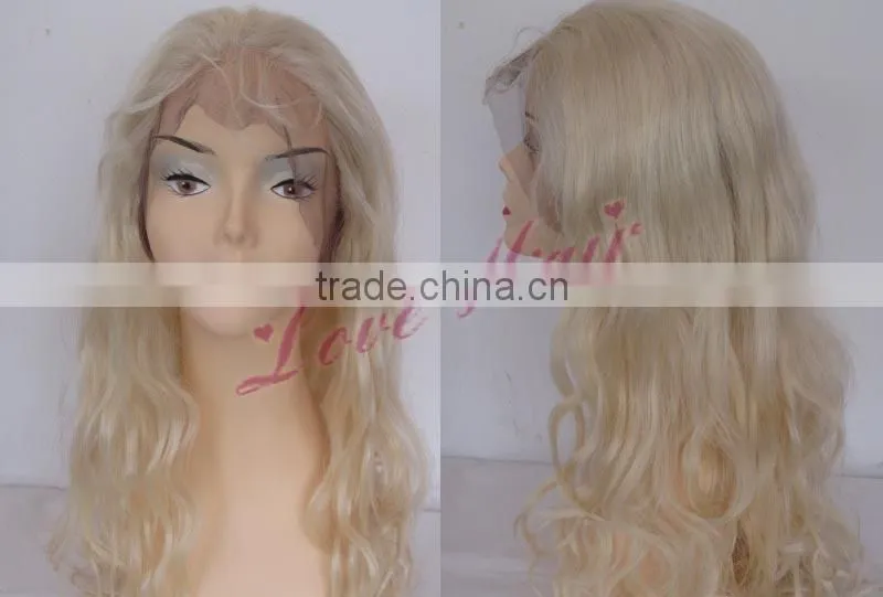 Factory wholesale natural looking hair wig 100% virgin brazilian hair lace front wig