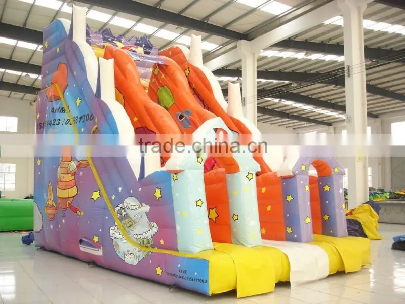 2016 customized design giant inflatable dry slide for children