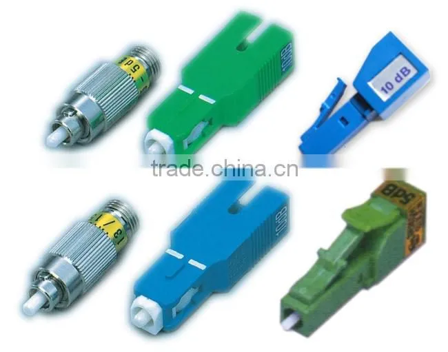 SC fixed fiber optical attenuator, fiber optic SC adapter type attenuator