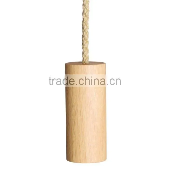 New design simple retro wooden waxed ball light pull