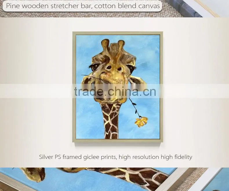 Animal oil painting on canvas,deer wall painting on canvas