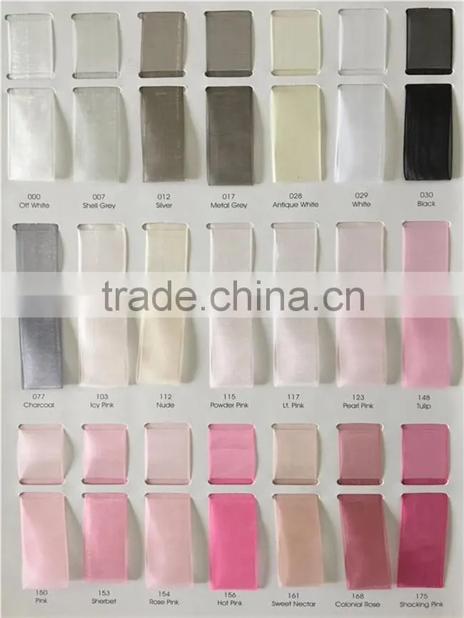 Factory Direct Sale Sheer Organza Ribbon 100% Polyester Organza Ribbon 100% Nylon Sheer Organza Ribbon