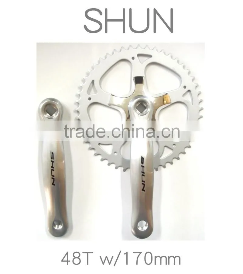 Taiwan made SHUN single chainring 5-arm steel 48T chainwheel alloy crank