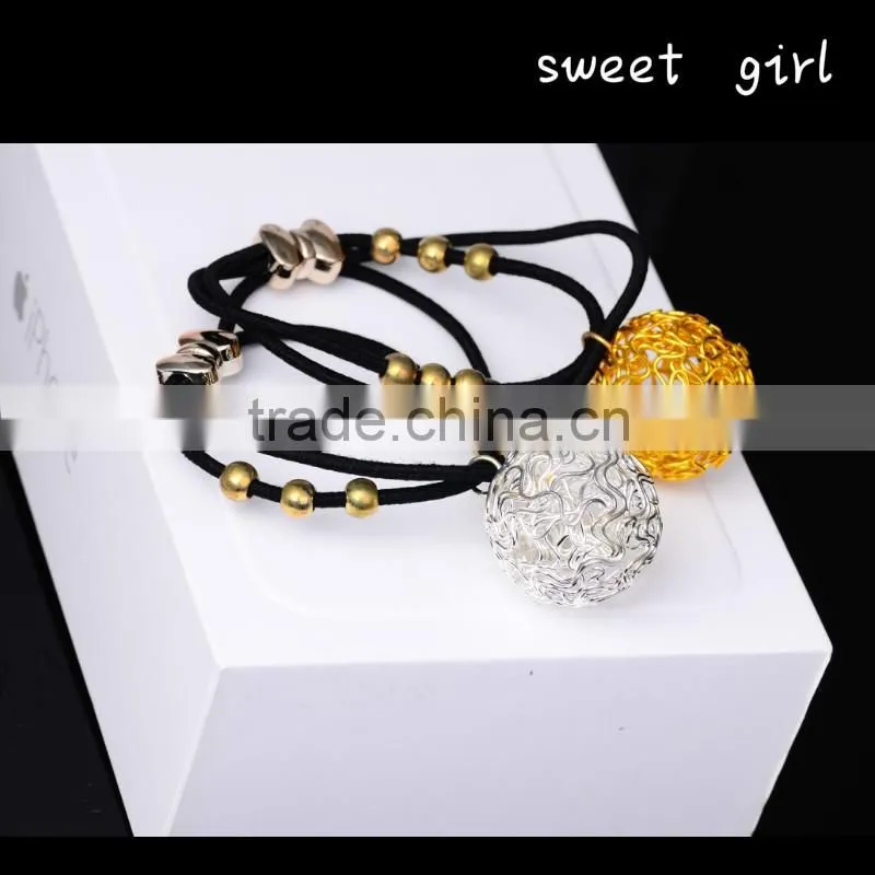 Popular elastic hair bands ties ponytail hair holder hair rope round shape F20