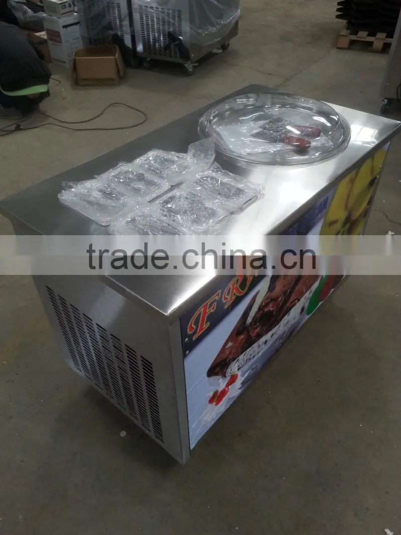 Lestars 2015 new arrival factory supply single pan comes with topping boxes roll ice cream making machine