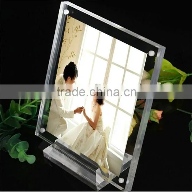 4x6 inch desktop lucite clear acrylic wedding anniversary photo frame