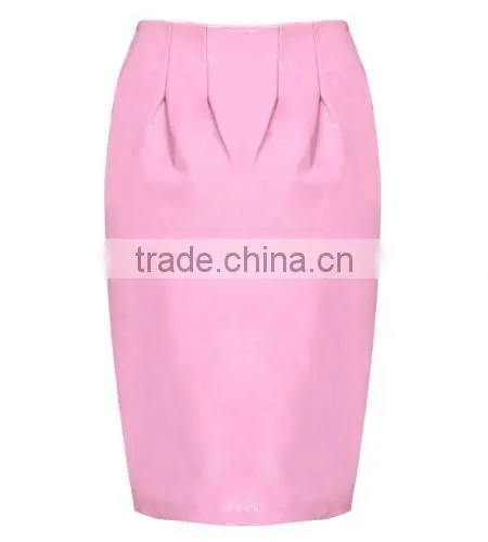 Stylish Lady Women's New Fashion Sexy Slim Shiny PVC PVC Pencil Skirt