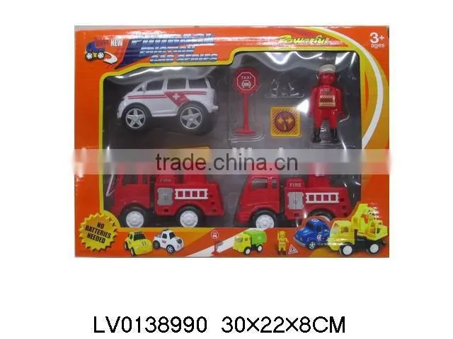 Hot-selling kids pull back police toy car 3 in 1 bilster card
