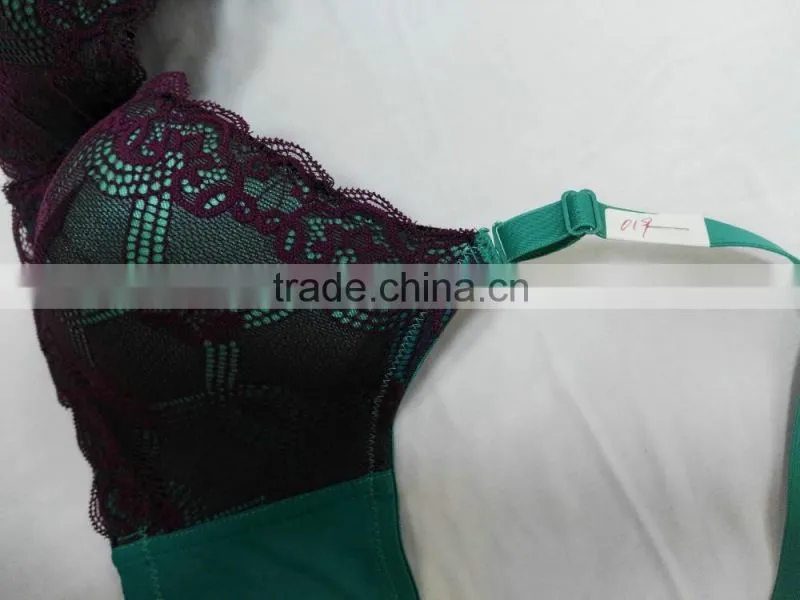 Free Sample Push Up Thick Pad Very Sexy Floral Lace Bra