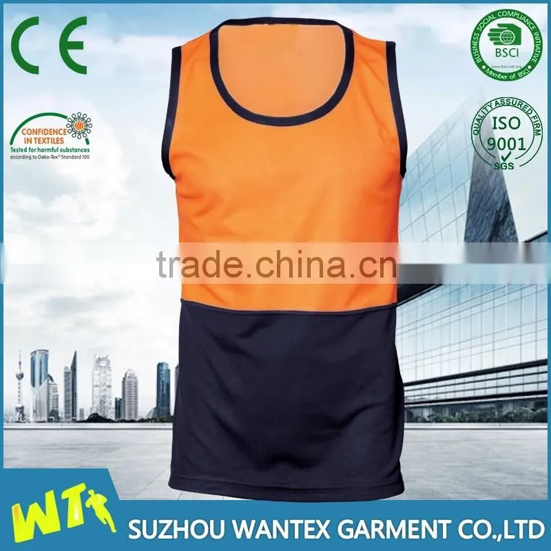 Wholesale high quality New design running orange mens shirt 100% cotton round neck tshirt