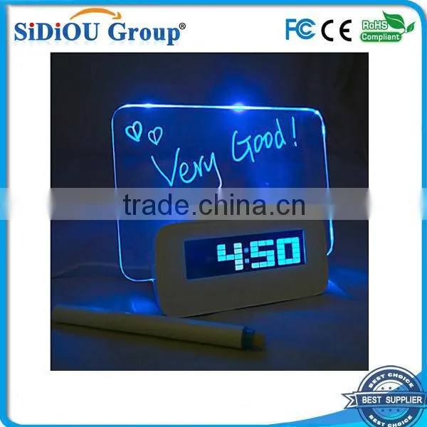 Blue Light Digital LED Message Board Alarm Clock