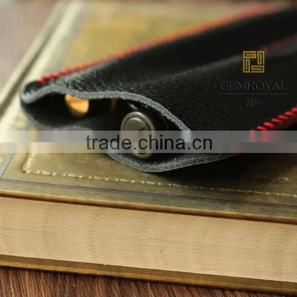 High quality handmade leather pen bag pouch