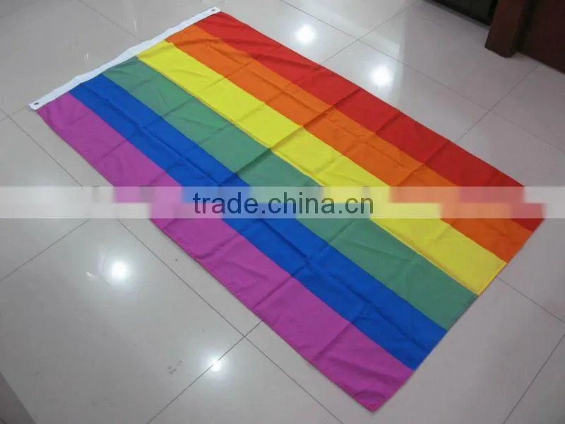 Gay Pride Rainbow hand held waving stick flag