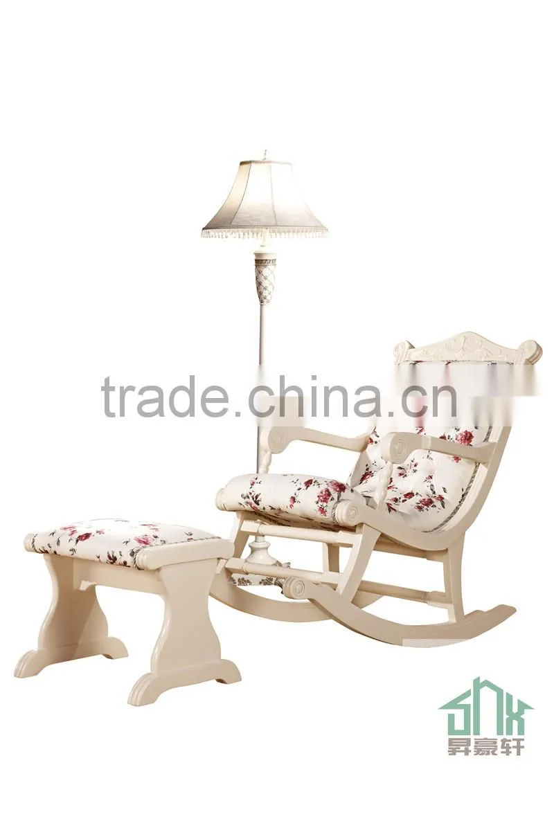 White Wooden Rocking Chair HB-A# Antique Rocking Chair Prices Wood Rocking Chair