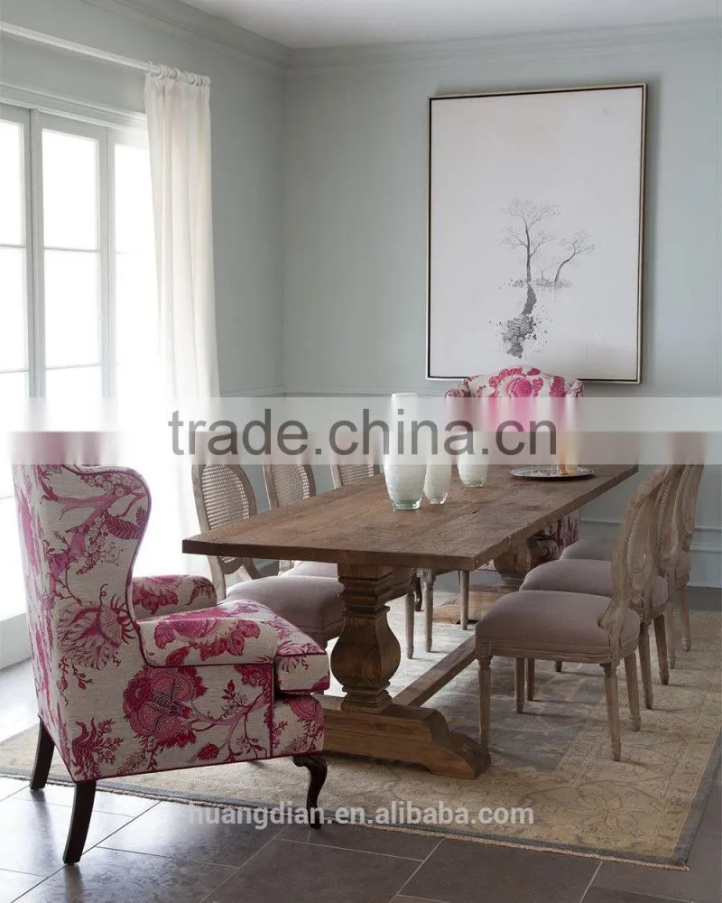 8 seater dining table industrial furniture wood table restaurant