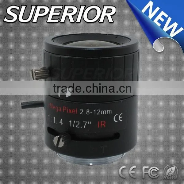 5mp cctv camera CS Auto Iris 2.8-12mm box camera lens