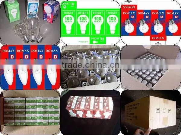 E27 B22 40W 60W 75W 100W incandescent standard frosted bulb
