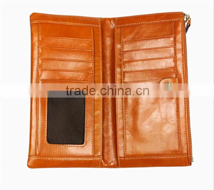 Real leather wallet genuine cowhide leather wallet Wholesale bulk lady leather purse