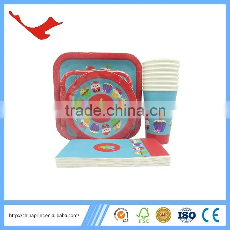 006 FDA standard printed disposable tableware for party