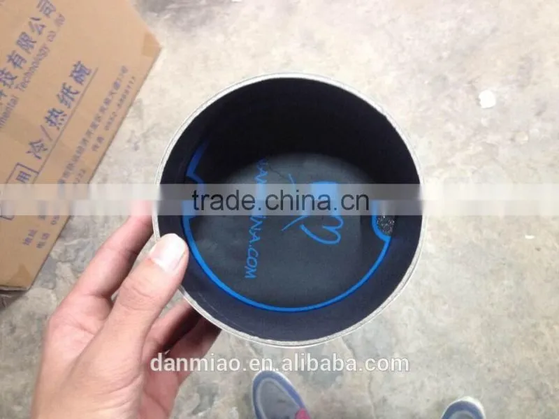 Black paper cans with customized printed