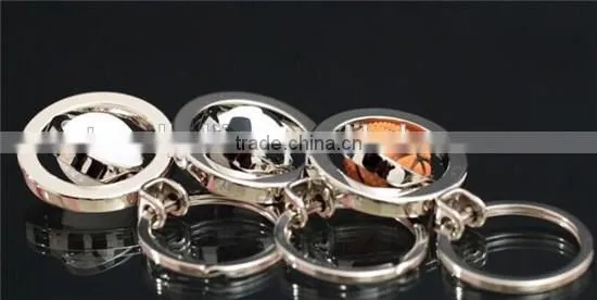 Cheap silver metal nickle free mini soccer ball keychain