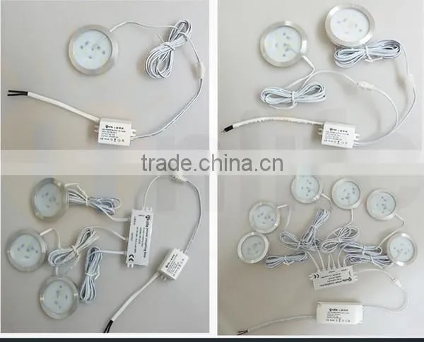 12V LED Under Cabinet Lamp 2W Round Shape