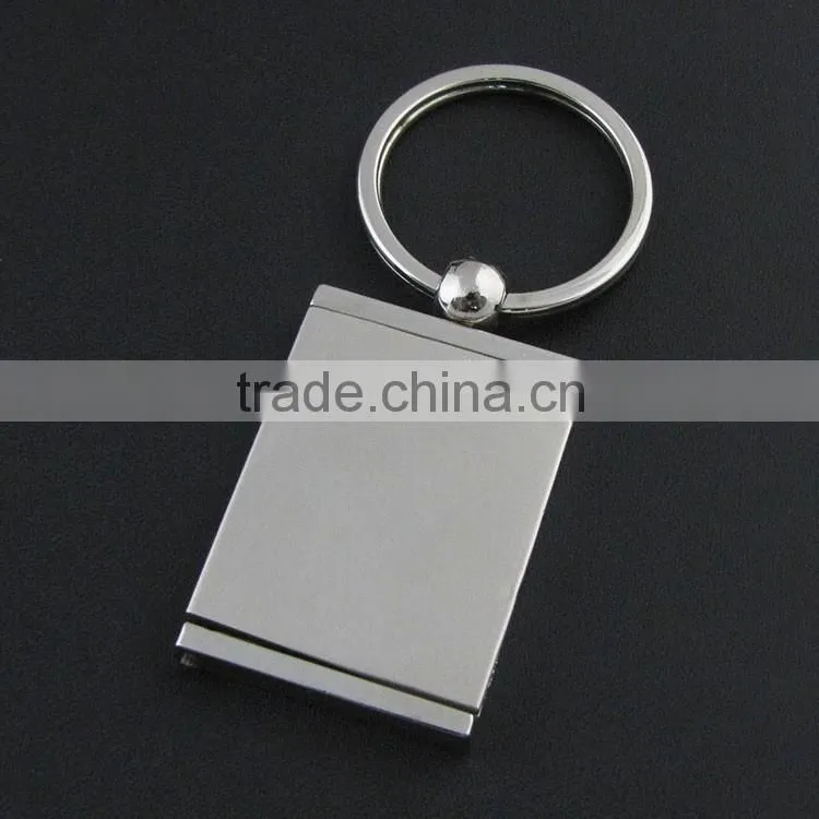 Novelty design megnetic metal photo frame keychain